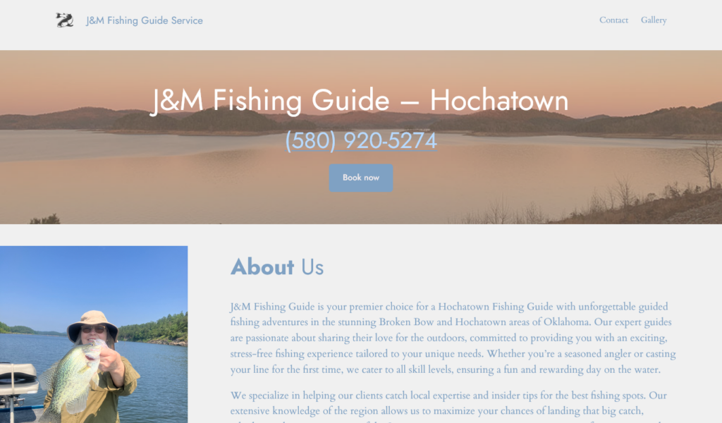 Picture of jmfishing.com from October 21, 2024